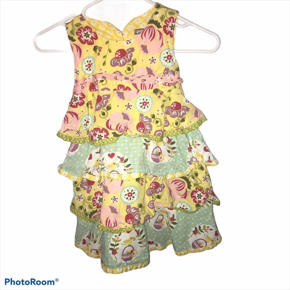 Jelly the pug floral ruffle dress